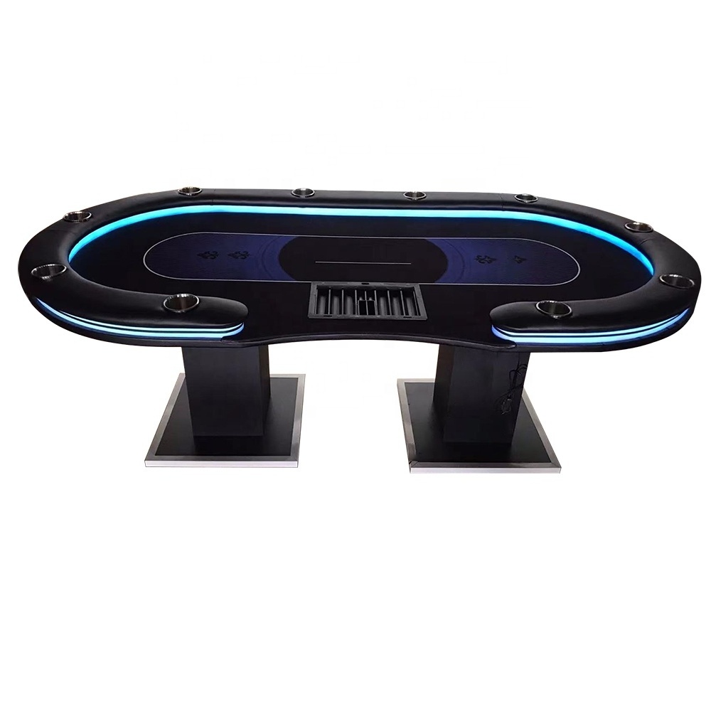 Professional 10 seat poker table casino quality oval poker gambling 1pc customized table 94 inch for table game