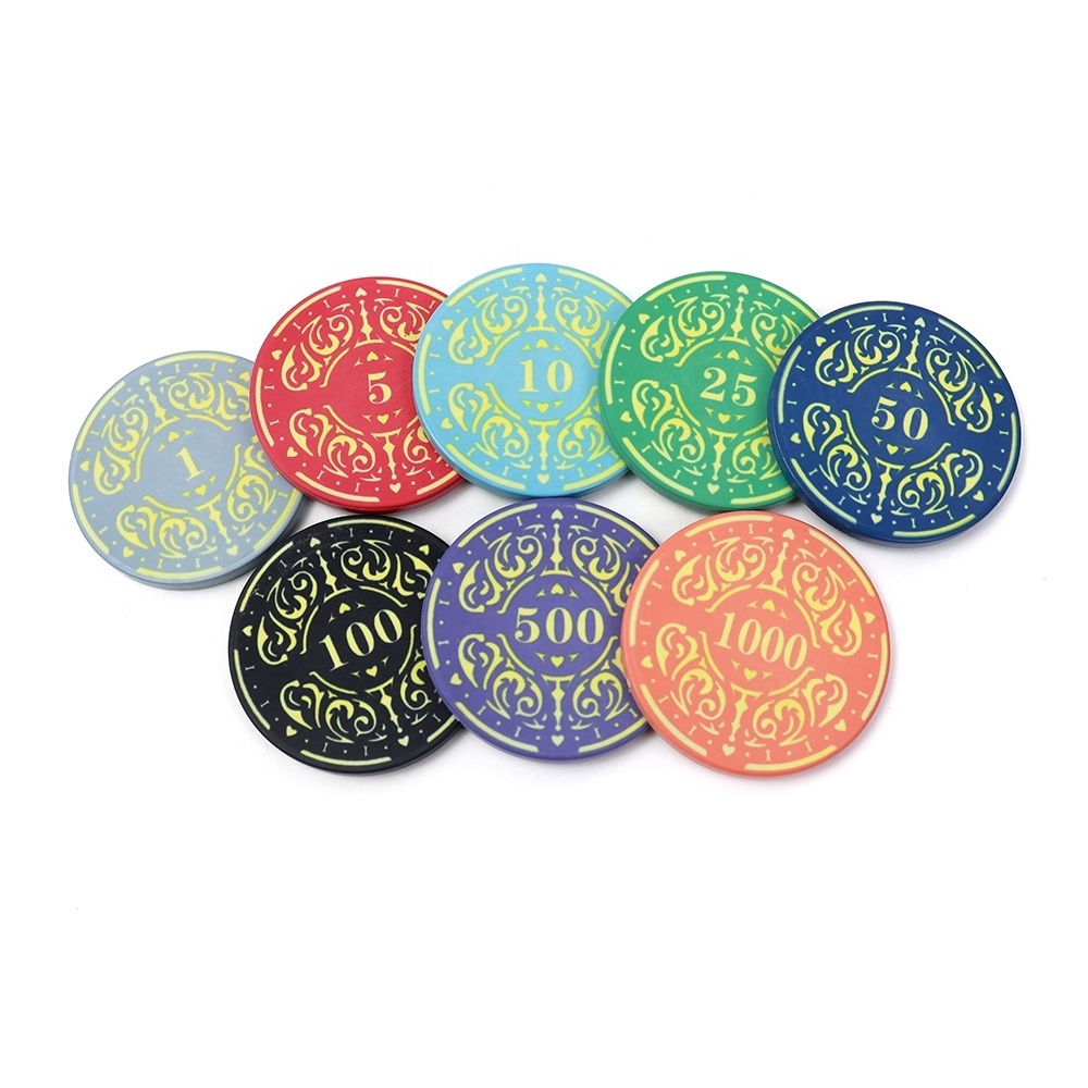 Factory supply 43mm poker chips ceramic 12g with custom logo non stickers colorful chips for other entertainment products