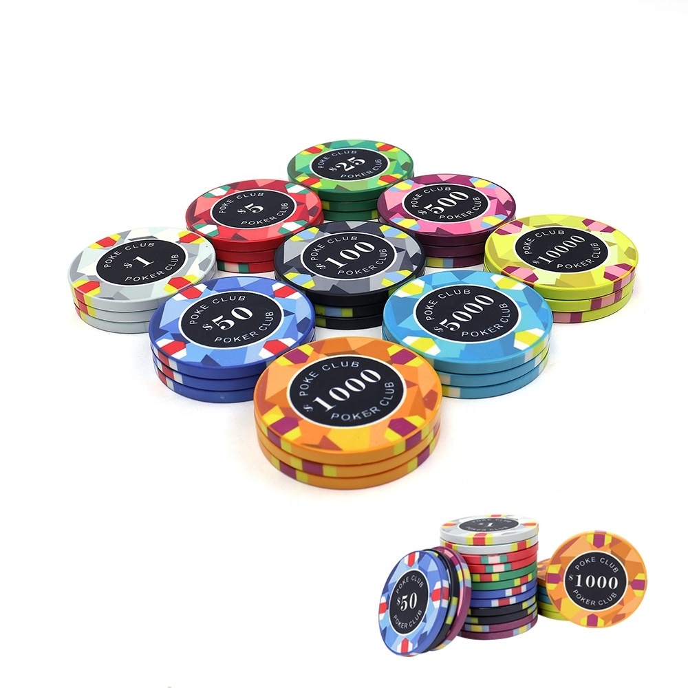 Free design and sample 10g ceramic poker chips tournament 39mm custom  logo from China manufacturers for casino poker game