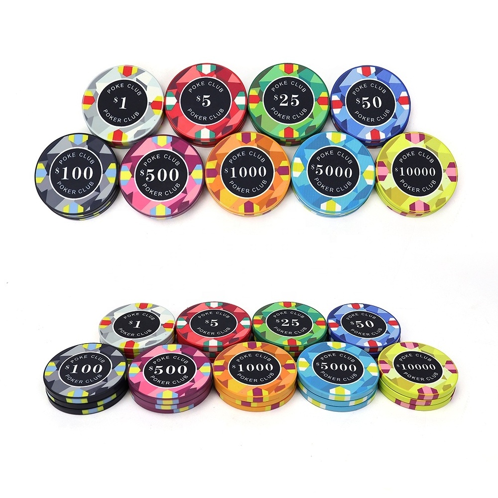 Free design and sample 10g ceramic poker chips tournament 39mm custom  logo from China manufacturers for casino poker game