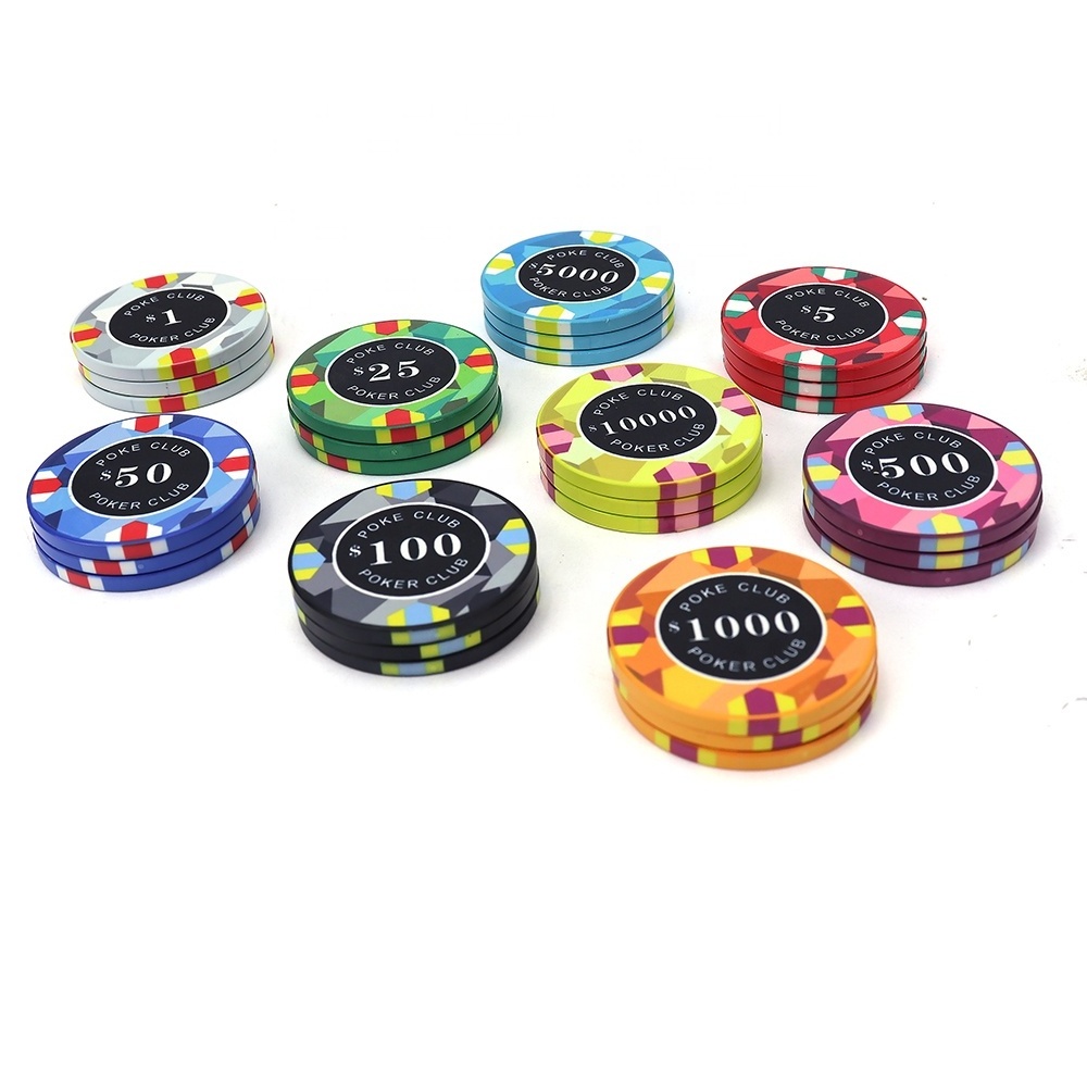 Free design and sample 10g ceramic poker chips tournament 39mm custom  logo from China manufacturers for casino poker game