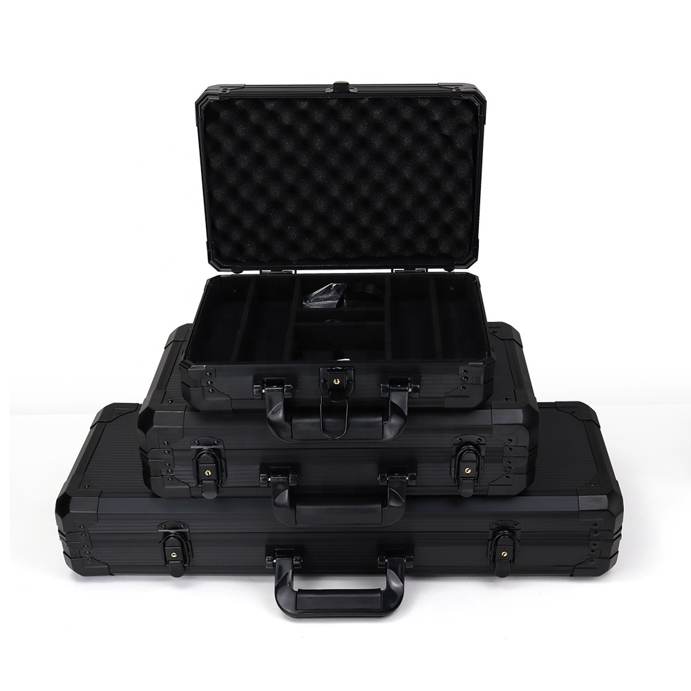 200 300 500ct black aluminum case for 40 43mm poker chips empty box without poker chips for storage chip and casino accessories