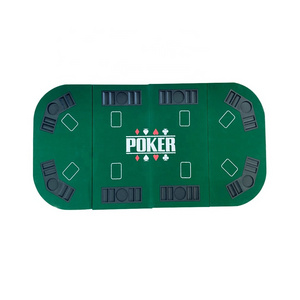 Premium 180*90 4 folding balckgack poker tablet op  felt 8 seat top with backpack suppliers custom logo for casino gambling