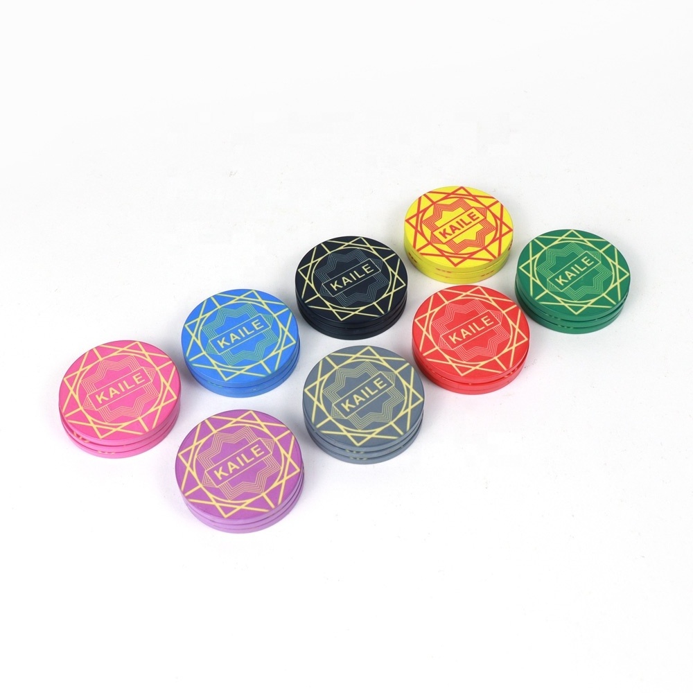 KAILE Wholesale 14g ceramic poker chips 46mm custom design logo accepted rounders chips for casino gambling game