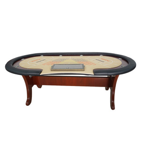 Casino one stop shop for custom felt color baccarat tables 2.4m casino poker game gambling table