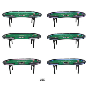 Custom Green Speed Felt Foldable  Blackjack Texas Hold'em Table Casino Leisure Table for Playing Card Games Dominoes