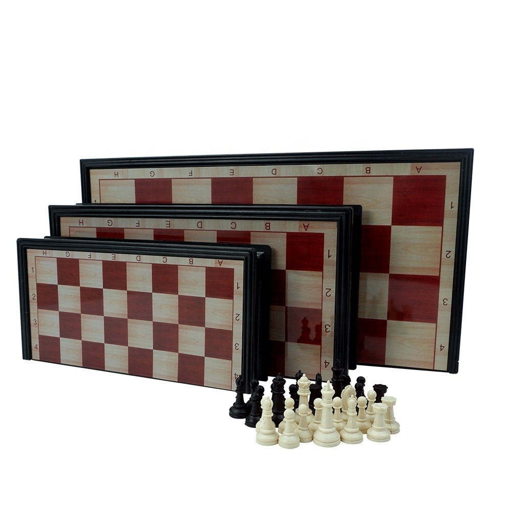 High quality magnetic travel chess game sets portable folding chess board with different size for playing game