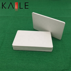 High quality rectangle white plaques poker chips blank plaque 39g 83.5mm length 3.5mm thickness custom logo accept for casino