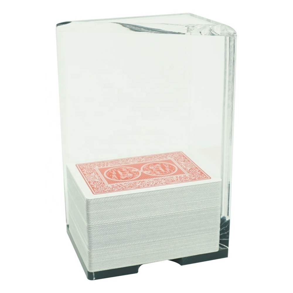 Factory wholesale casino acrylic discard card rack for holder waster 1-8 decks playing cards casino games