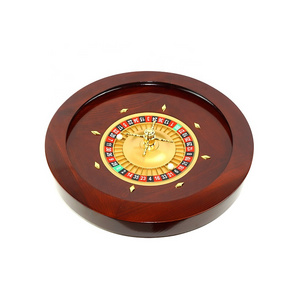 Professional 20inch wood roulette wheel set with roulette beads for casino board game