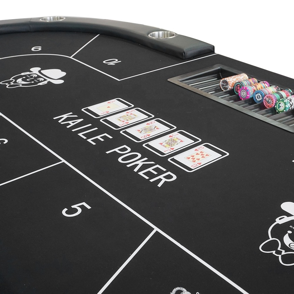 professional custom blackjack poker table10 seat 94 inch casino quality oval mesa with cup holder and cup holder for gambling