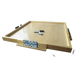 Hot sale wooden dominoes table top no leg table manufacture custom logo for playing domino game