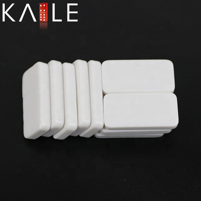 Ready to ship pure blank white domino set with 30*15*5mm small size from factory of mini melamine domino also can custom