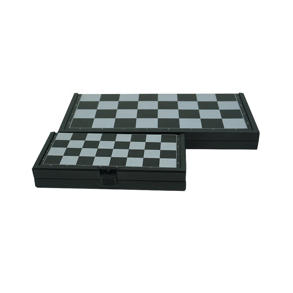 Portable Kids Mini Plastic Chess Set with Magnetic Foldable Chess Board and Chess Pieces