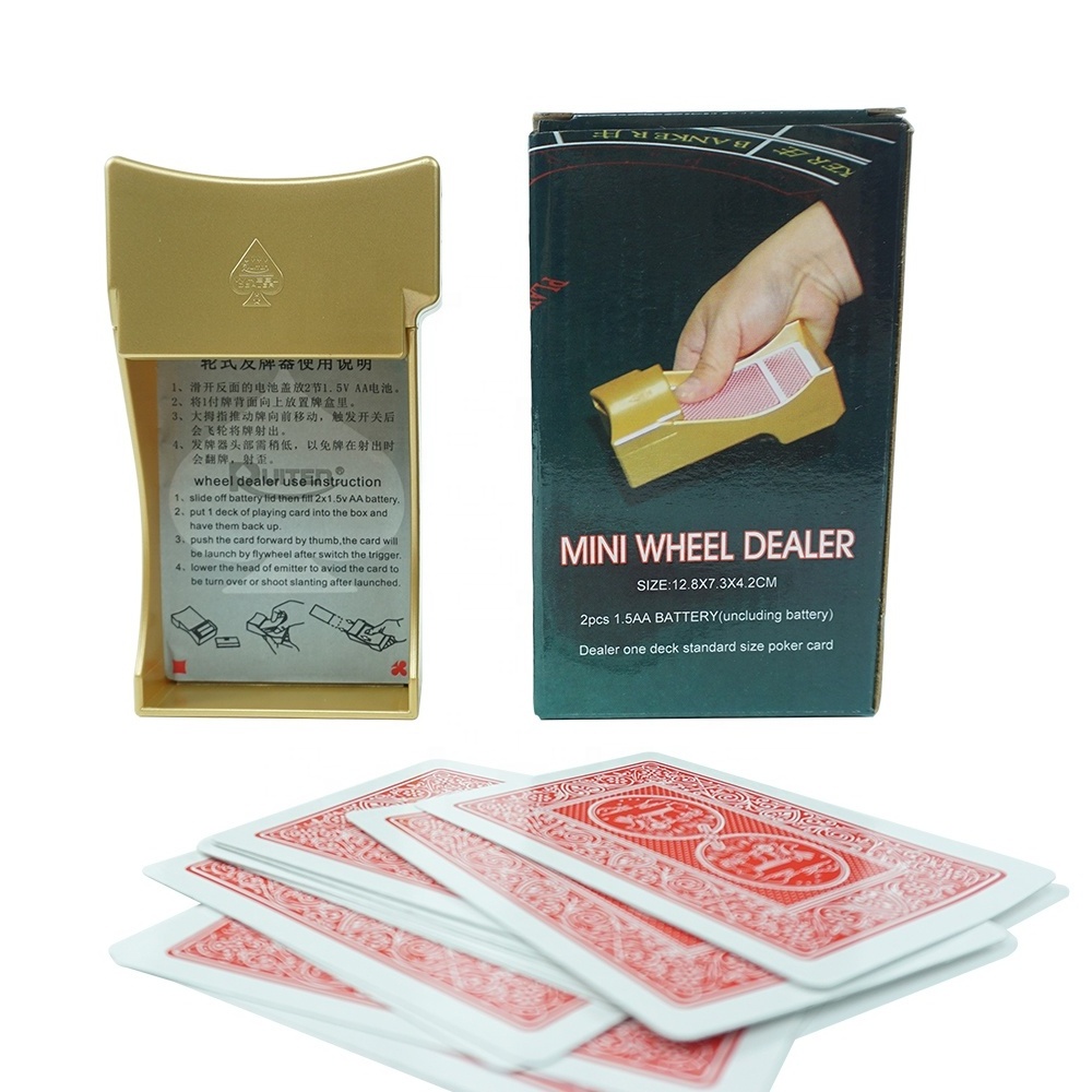 Professional Deluxe Automatic Machine mini wheel dealer with 1set playing poker card for Casino game