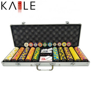 Clay Poker Chips set 500 Piece with Aluminium Box