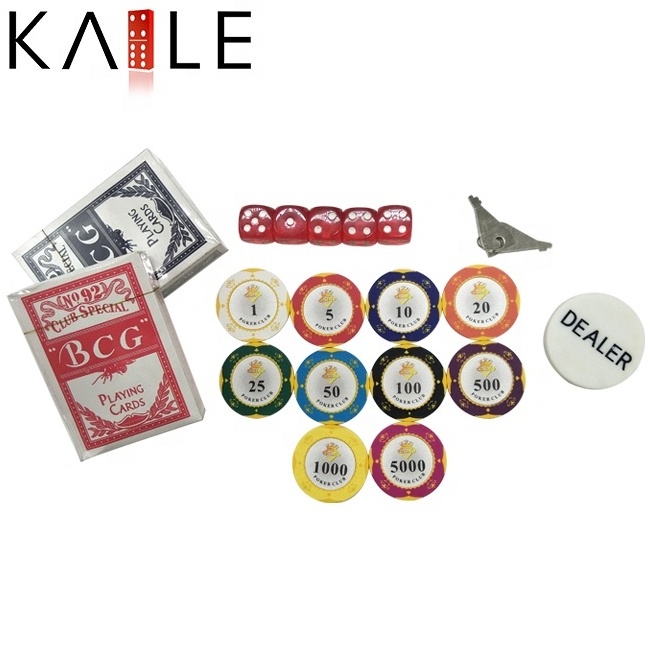 Clay Poker Chips set 500 Piece with Aluminium Box