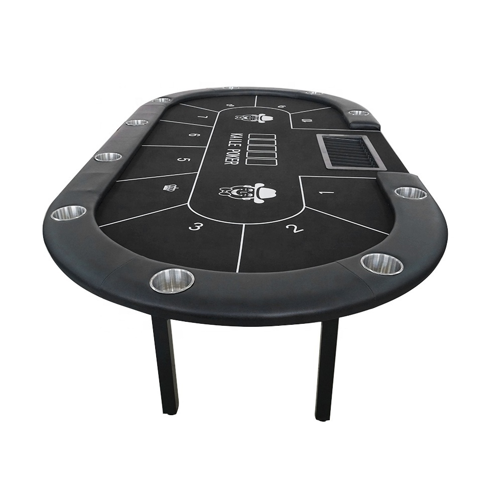 professional custom blackjack poker table10 seat 94 inch casino quality oval mesa with cup holder and cup holder for gambling