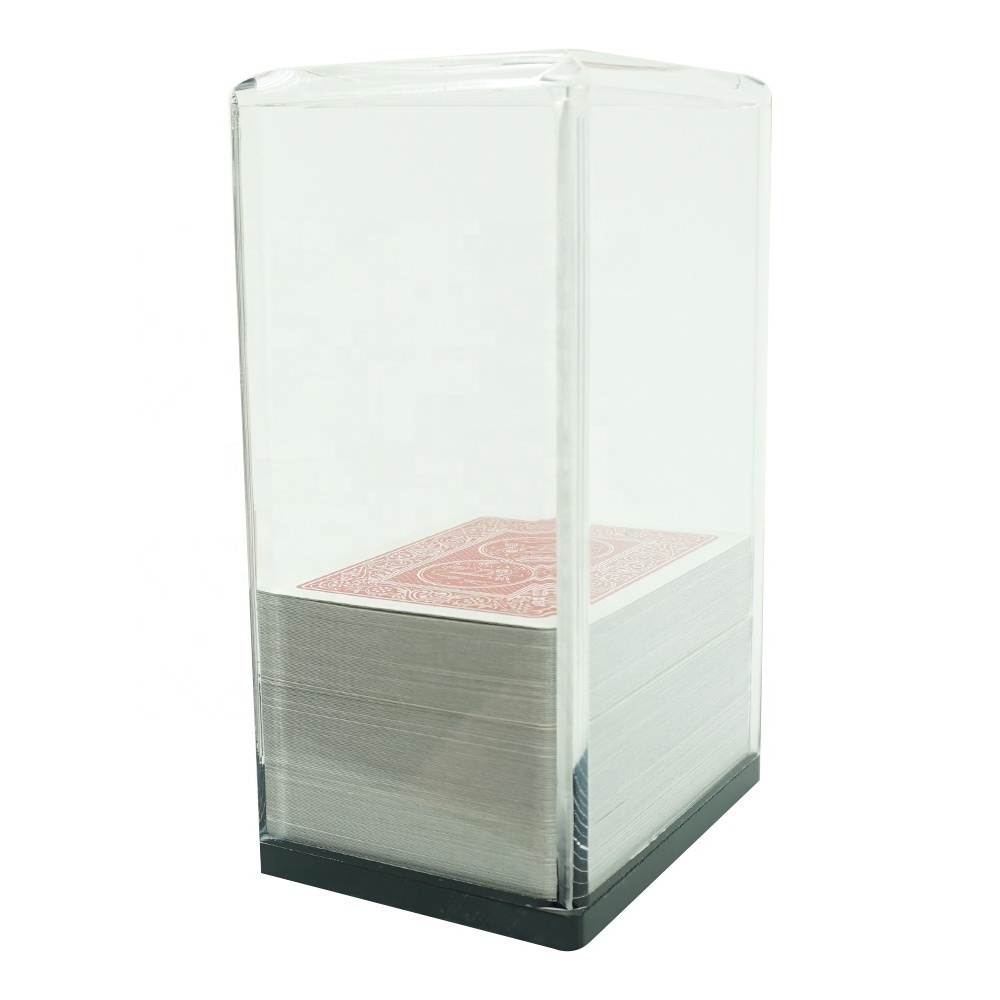 Factory wholesale casino acrylic discard card rack for holder waster 1-8 decks playing cards casino games