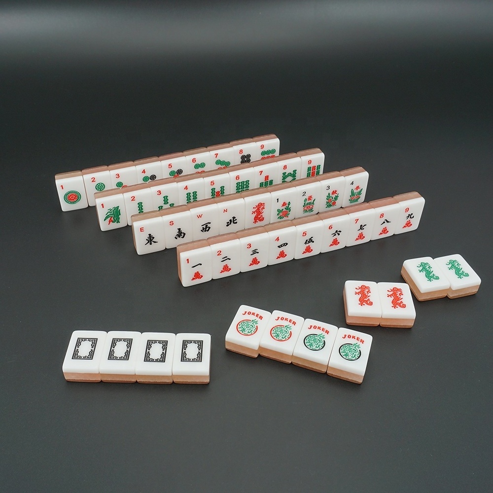 Professinal wholesesle pink mini 30mm American mahjong set acrylic two tone glitter mahjong f for casino gambling game