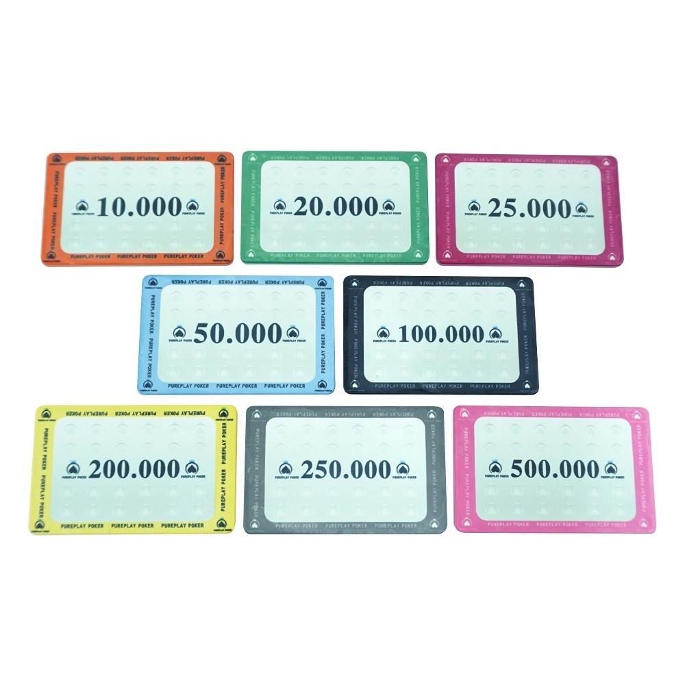 Rectangle ceramic square plaques 39g colored casino poker chips with value custom any design can do form professinal suppliers