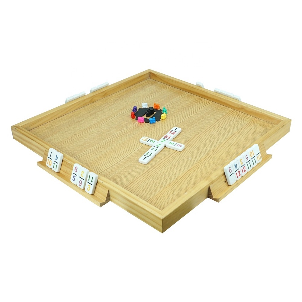 Hot sale wooden dominoes table top no leg table manufacture custom logo for playing domino game