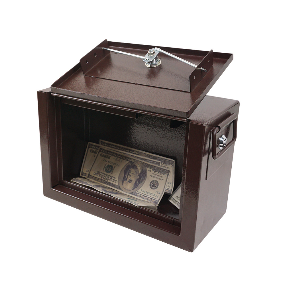 Casino Tip Boxes  Accessories Large Oversized Iron Metal moneybox  Cash Box for Blackjack poker Other Casino or Game Table