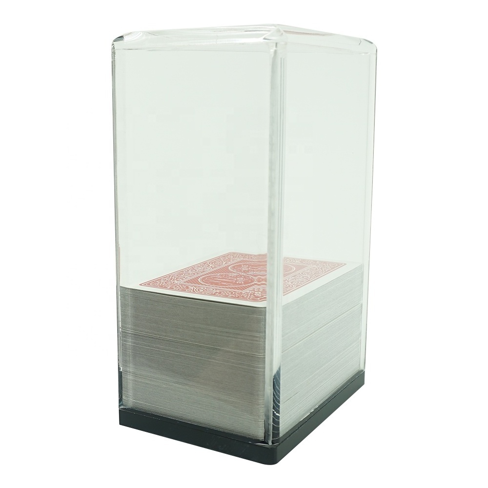 Factory wholesale casino acrylic discard card rack for holder waster 1-8 decks playing cards casino games