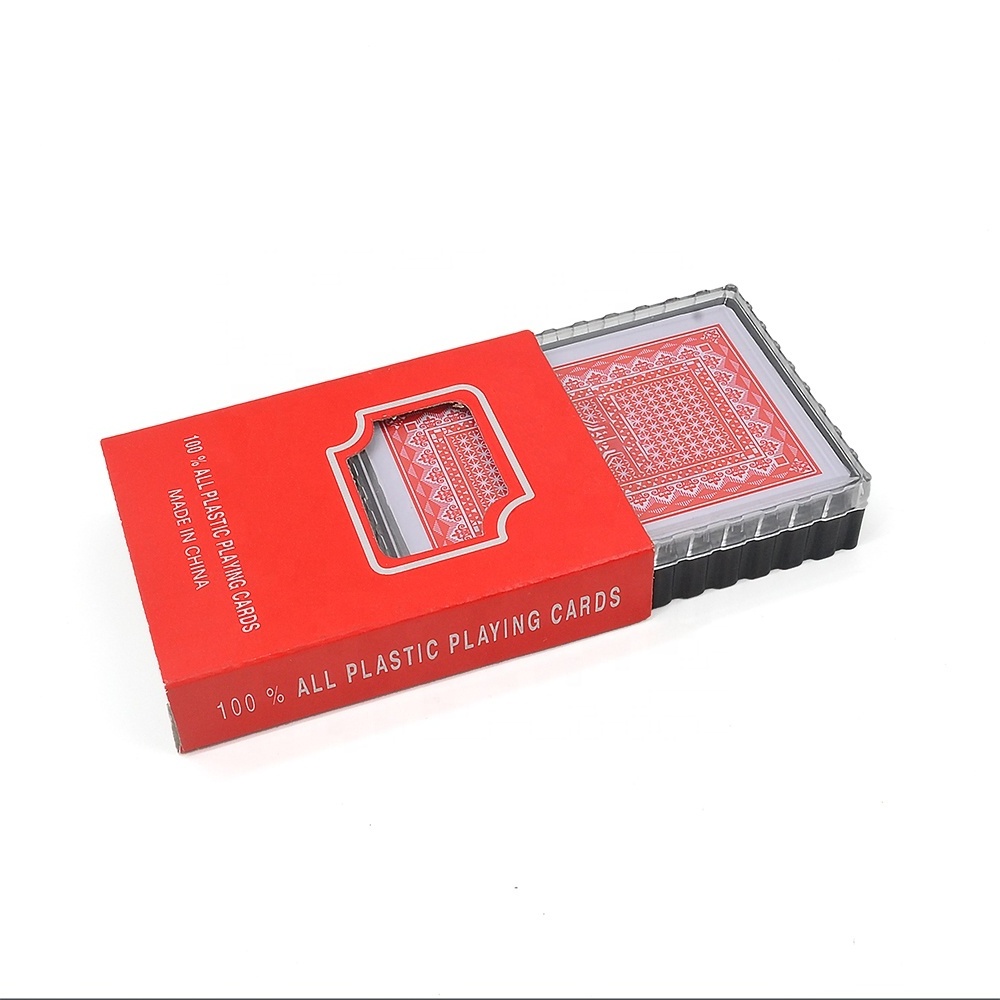 Factory Provide Directly Playing Poker Cards Custom Logo Plastic Cards in Plastic Box for Adult Students Playing Games