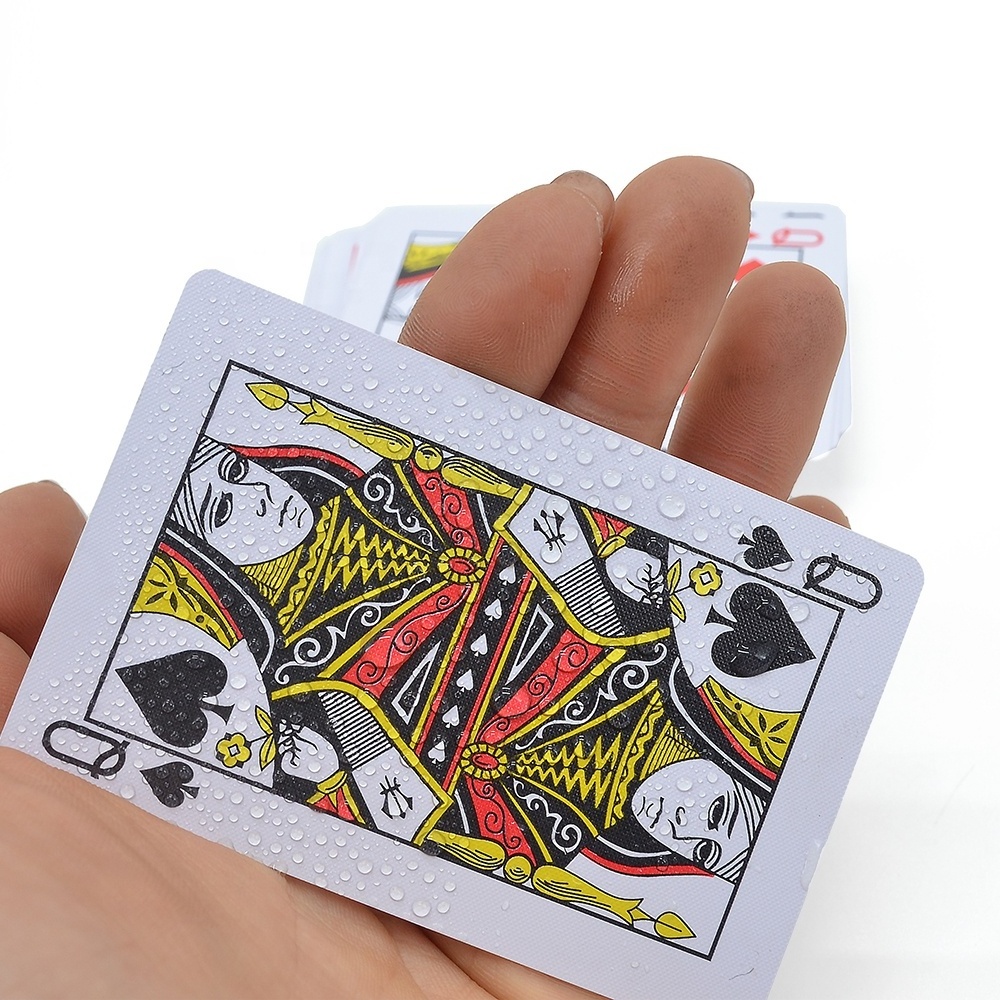 Factory Provide Directly Playing Poker Cards Custom Logo Plastic Cards in Plastic Box for Adult Students Playing Games