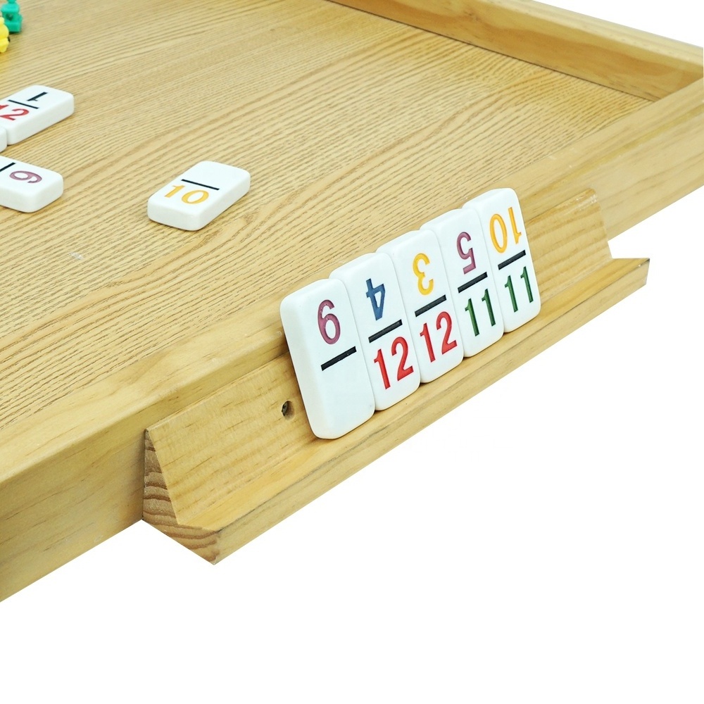 Hot sale wooden dominoes table top no leg table manufacture custom logo for playing domino game