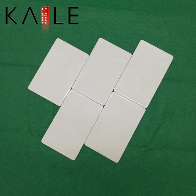 High quality rectangle white plaques poker chips blank plaque 39g 83.5mm length 3.5mm thickness custom logo accept for casino