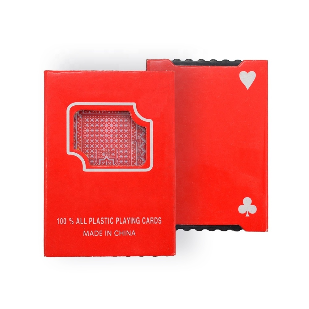 Factory Provide Directly Playing Poker Cards Custom Logo Plastic Cards in Plastic Box for Adult Students Playing Games