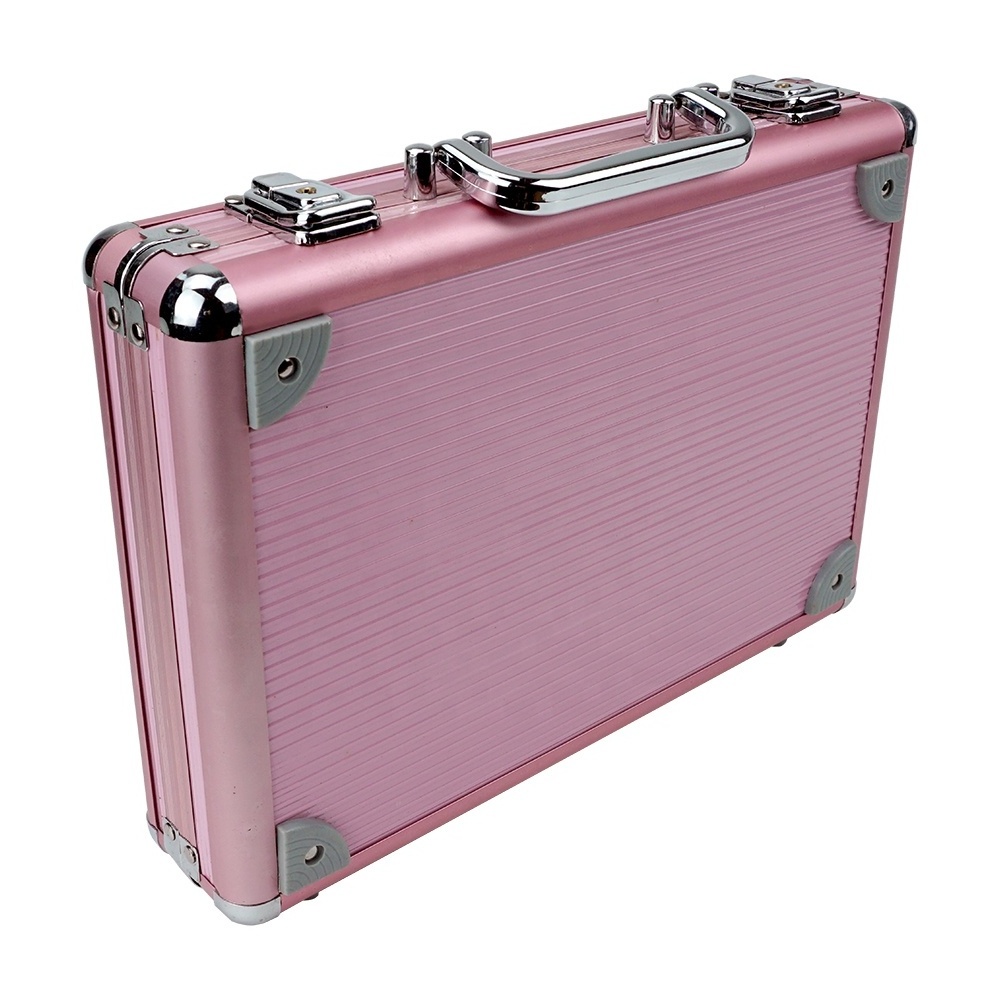 New design pink aluminum box chips poker casino accessory cases for storage 200pcs 39mm or 40mm 43mm poker chips