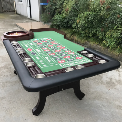 Factory Professional casino mesa de poker table wooden with 18 inch roulette table 1pc can custom poker table for gambling game