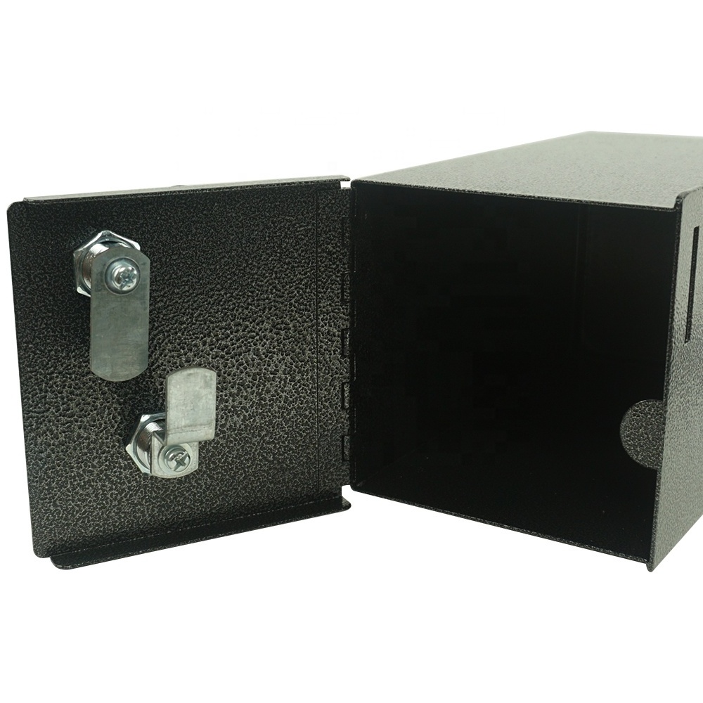 Casino drop money box for poker chips toke and cash tip of metal material of double security