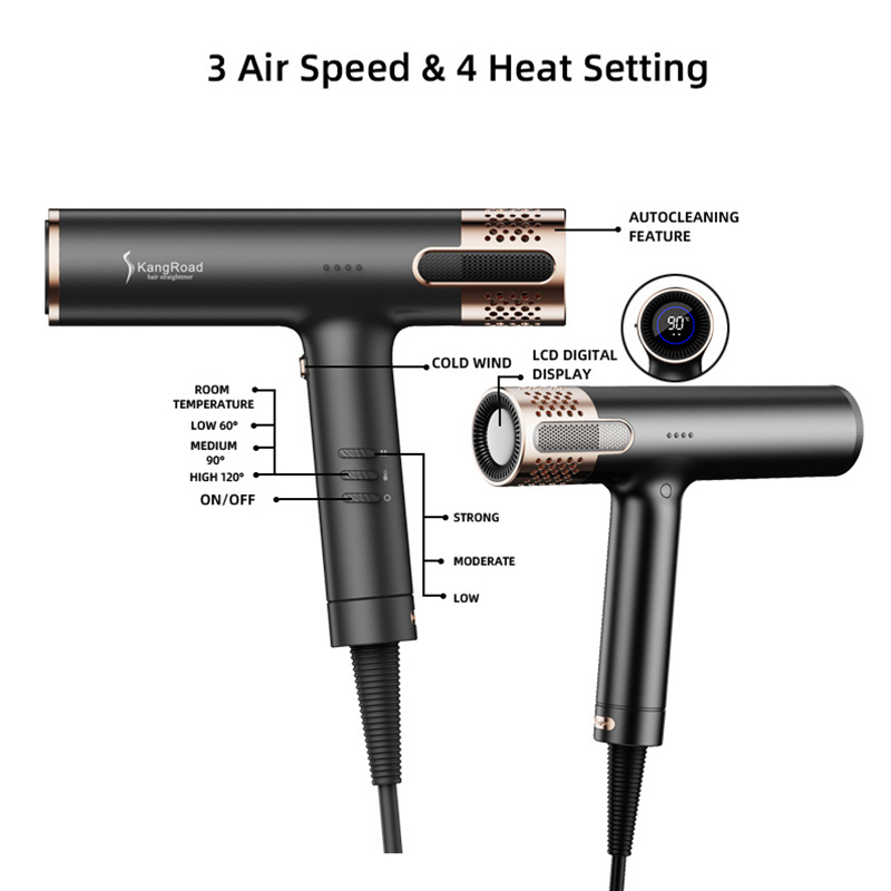 Professional Hair Dryer with Diffuser 1200W Ionic Blow Dryer Portable Handle Constant Temperature Hair Care Without Hair Damage