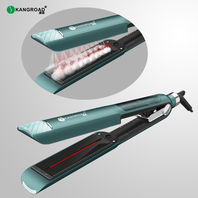 PTC Wide plate Ceramic Planchas Para Cabello Private Label Electric LED Flat Iron Professional infrared steam Hair Straightener