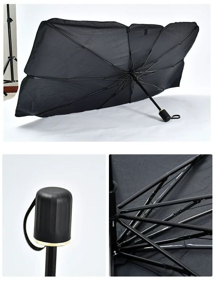 Car Windshield Sun Shade Umbrella Foldable Reflector Umbrella with UV Rays and Heat Sun Visor Protector Auto Windshield Cover