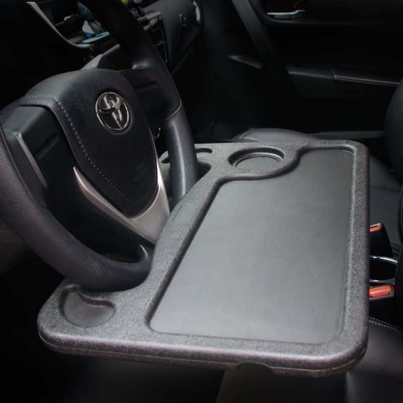 Car Tray Steering Wheel Table Automotive Laptop Trays Vehicle Accessories for Food, Eating, Drink, Work, Truck Driver