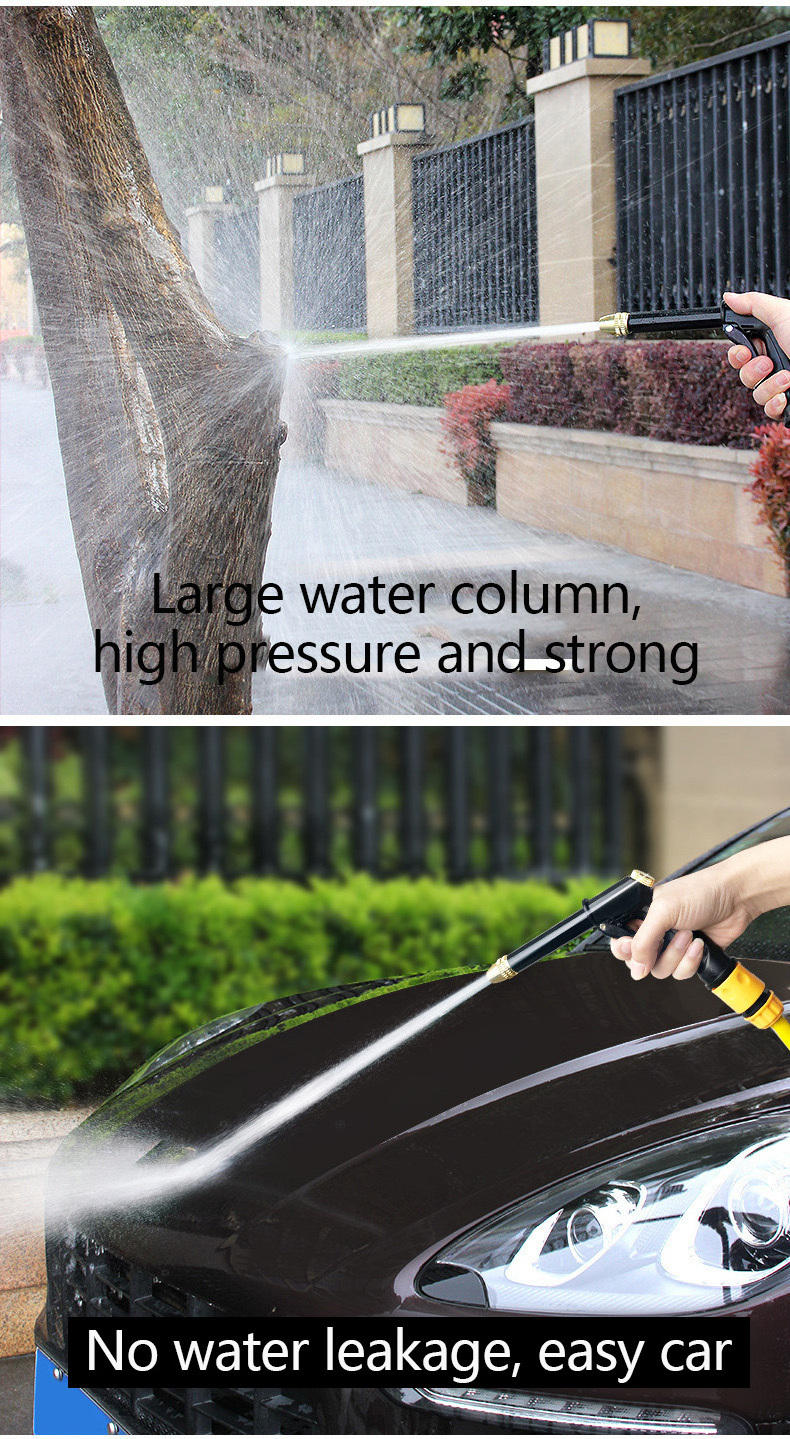 Adjustable High Pressure Water Gun for Car Washing Garden Watering Cleaning Tools Hose Nozzle Sprinkler Foam Water Washer