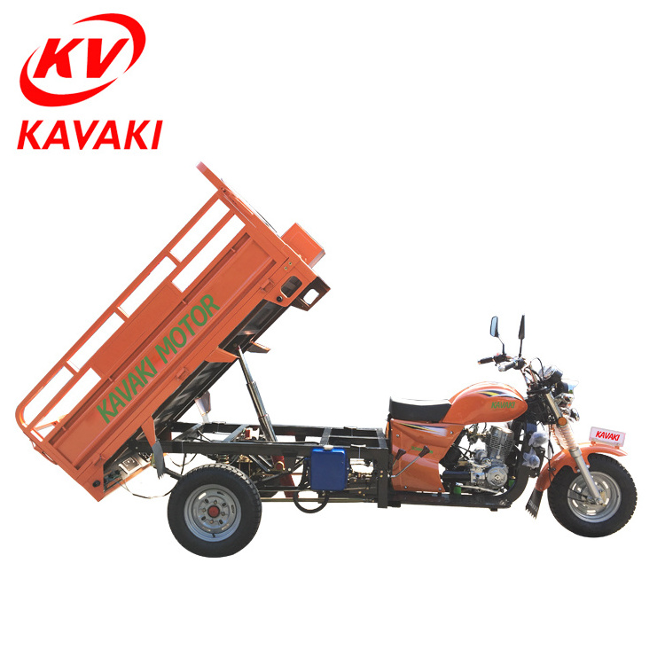 Hot selling scooter 200cc tuk tuk motorbike 4 stroke Automatic unloading Lifan Engine cargo trailer adults 3 wheel motorcycles