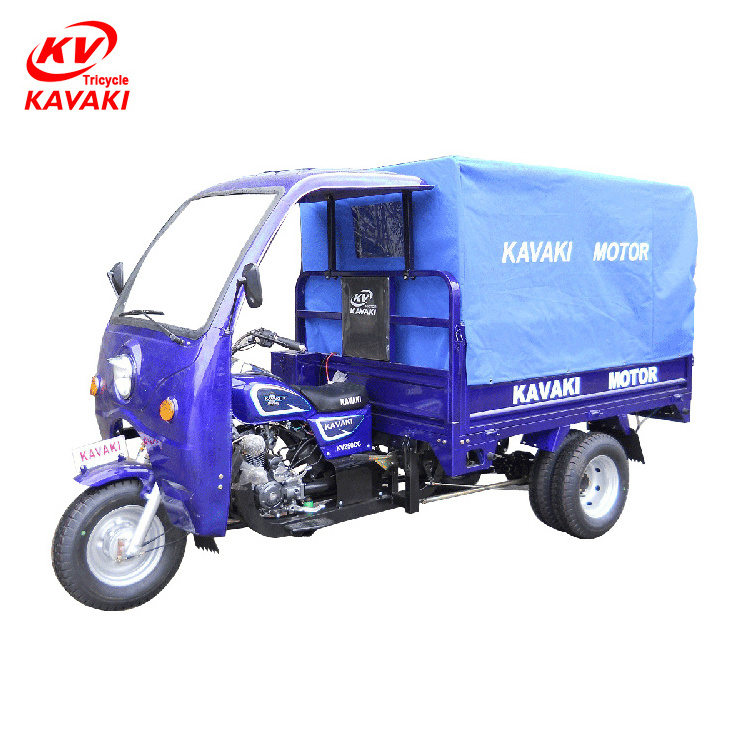 Kavaki High  quality load bearing rear axles tricycle car sunscreen  ghana motor tricycle