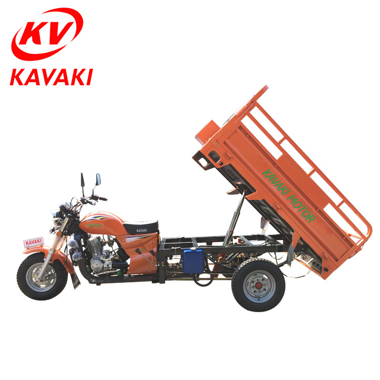 Hot selling scooter 200cc tuk tuk motorbike 4 stroke Automatic unloading Lifan Engine cargo trailer adults 3 wheel motorcycles