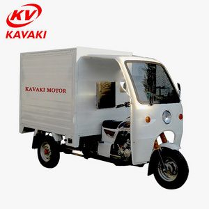 KAVAKI New designExport 1200kg heavy loading big closed cargo box three wheels tricycle /motorbike