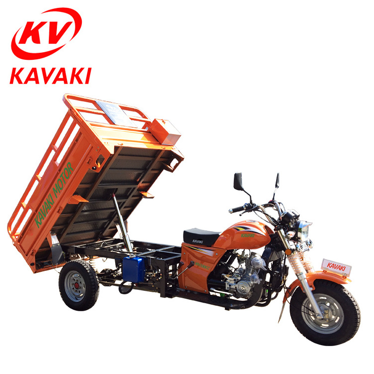 Hot selling scooter 200cc tuk tuk motorbike 4 stroke Automatic unloading Lifan Engine cargo trailer adults 3 wheel motorcycles