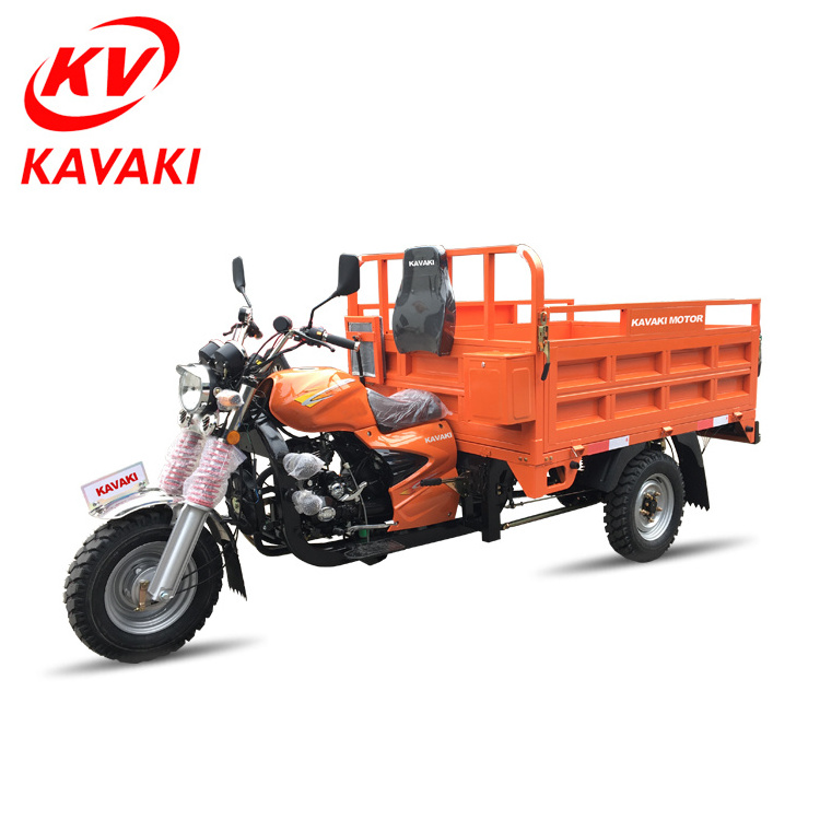 KAVAKI Big Power High Quality Gas Petrol Three Wheel Motorcycle China Cargo Tricycle For sales