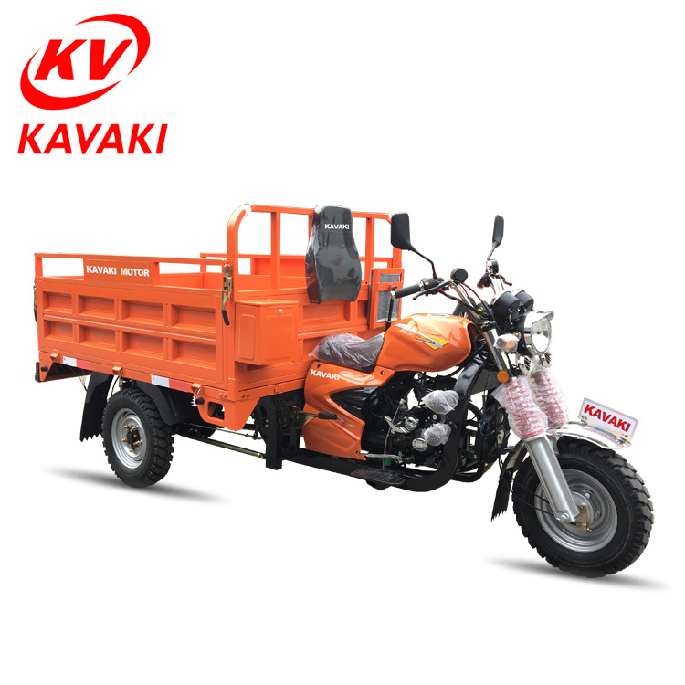 KAVAKI Big Power High Quality Gas Petrol Three Wheel Motorcycle China Cargo Tricycle For sales