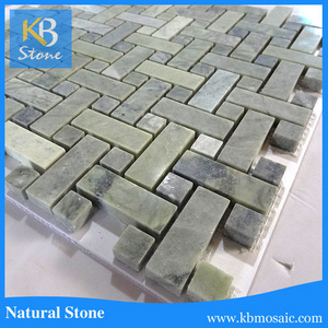 peel and stick backsplash green Marble tile