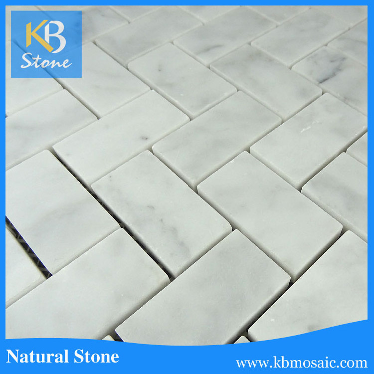 new Tiles Backsplash ,white carrara marble, mosaic peel and stick tile interior background wall